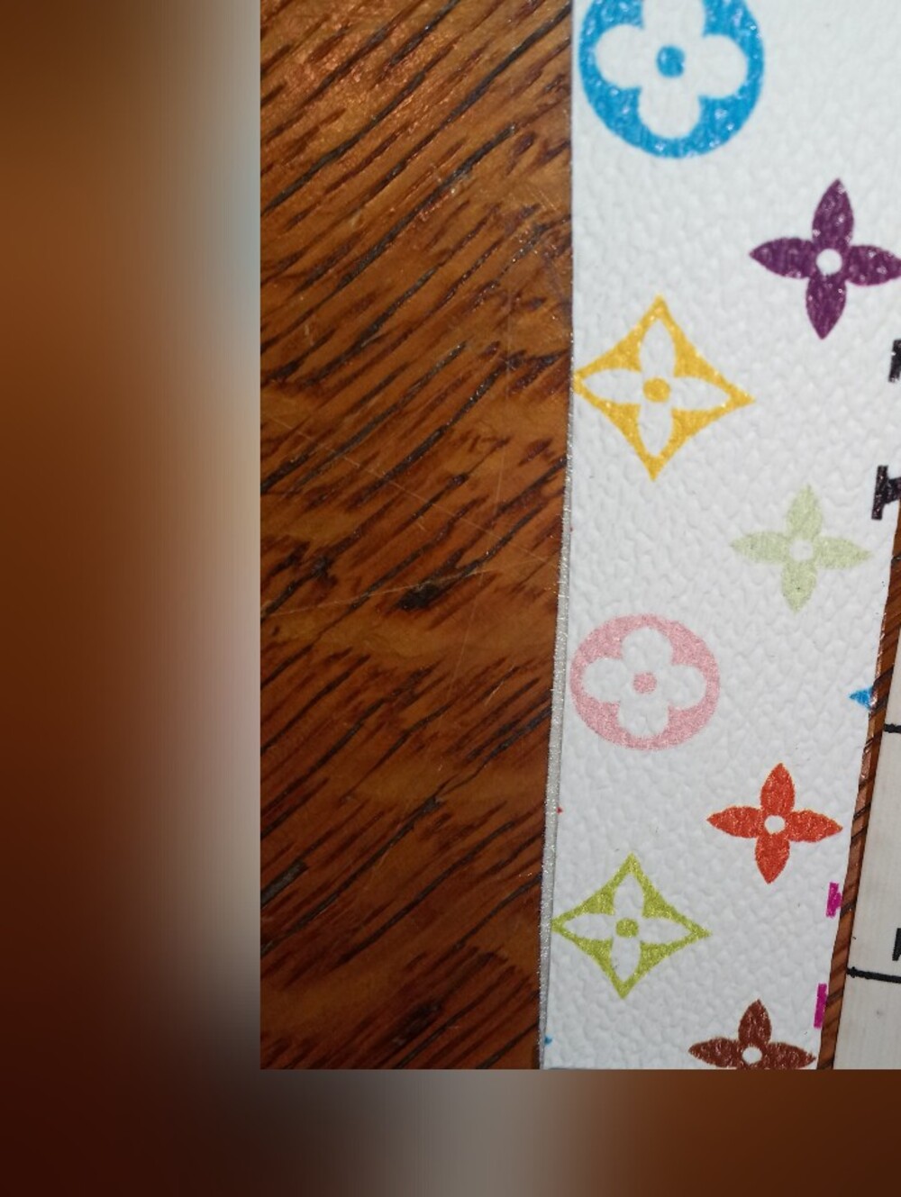 White Multicolor Monogram Key Fob - Picture 2 of 2